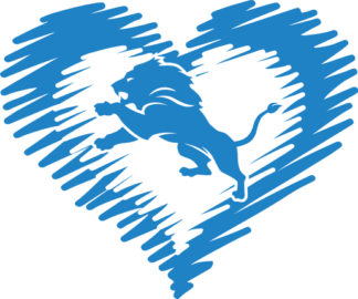Lion in a doodle heart free svg file for members, Lions team mascot svg for sweatshirt