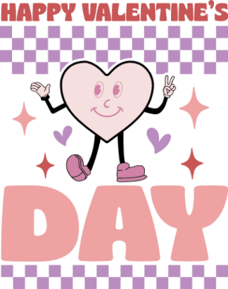 Happy valentine day card design, heart emoji - free svg file for members