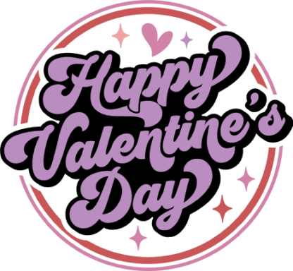 Happy valentine's day sing in a circle, tshirt design - free svg file for members