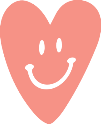 Heart with Smiley face free svg file for members, Valentine's day clipart image