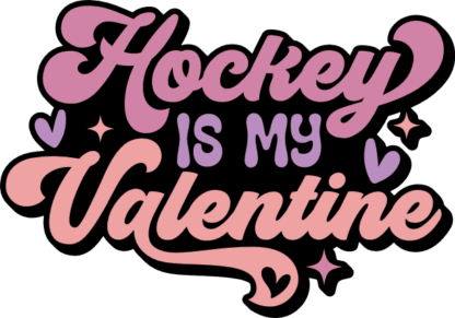 Hockey is my valentine, funny tshirt design - free svg file for members