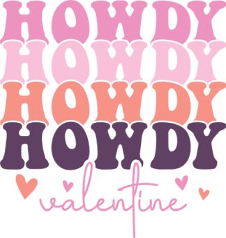 Howdy valentine, echo stacked text, tshirt design - free svg file for members
