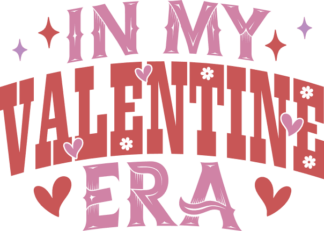 Sweatshirt design, In my valentine era - free svg file for members
