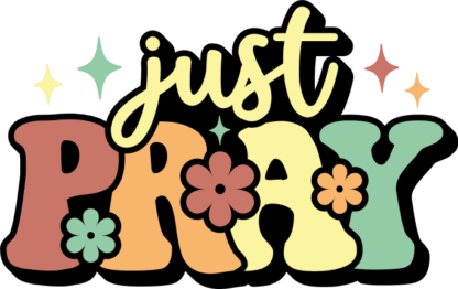Just pray, Christians sweatshirt design - free svg file for members