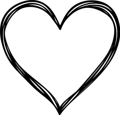 Doodle Heart outline, Valentine's day, hand drawn heart - free svg file for members