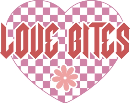 Love bites, checkered heart, valentine's day tshirt design - free svg file for members