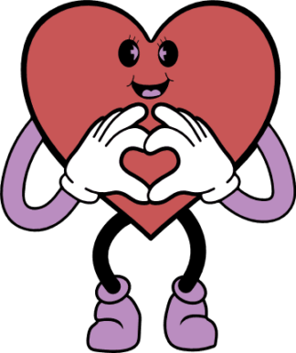 Love heart emoji free svg file for members, valentine's day clipart image