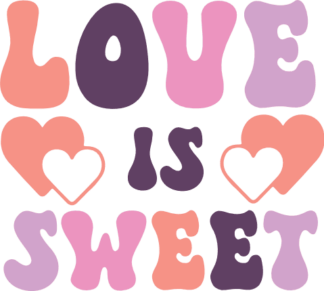 Love is sweet, valentine's day sweatshirt design - free svg file for members