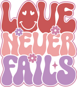 Love never fails, valentine's day tote bag design - free svg file for members