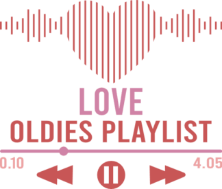 Love oldies playlist, heart music, tshirt design - free svg file for members