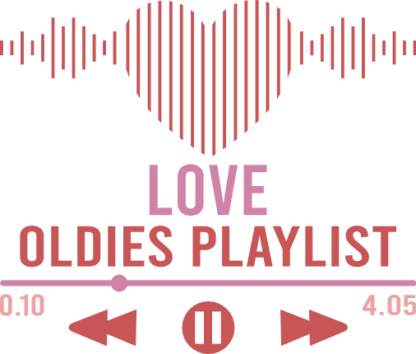 Love oldies playlist, heart music, tshirt design - free svg file for members