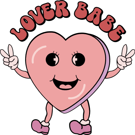 Lover babe, heart emoji, valentine's day sweatshirt design - free svg file for members