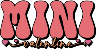 Mini valentine, cute baby onesie design - free svg file for members