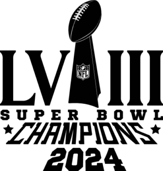 Super bowl champions 2024 free svg file for members, American football fan tshirt design