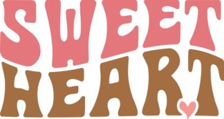 Sweet heart, wavy font, valentine's day tshirt design - free svg file for members