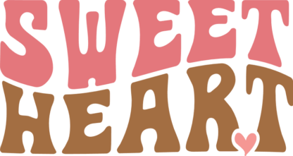 Sweet heart, wavy font, valentine's day tshirt design - free svg file for members