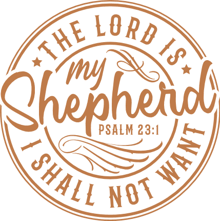 The lord is my shepherd, I shall not want, Psalm 23:1, Christians sweatshirt design - free svg file for members