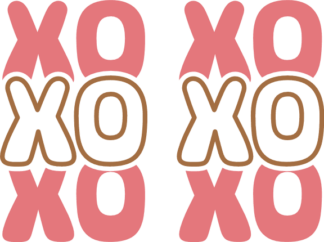 XOXO sign, echo stacked text, valentine's day sweatshirt design - free svg file for members