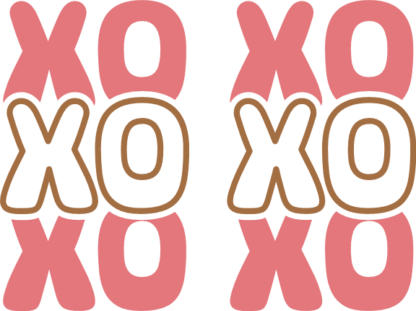 XOXO sign, echo stacked text, valentine's day sweatshirt design - free svg file for members
