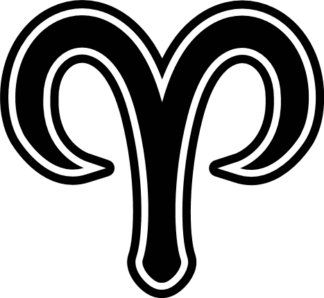 Aries symbol free svg file for members, Zodiac horoscope vector image