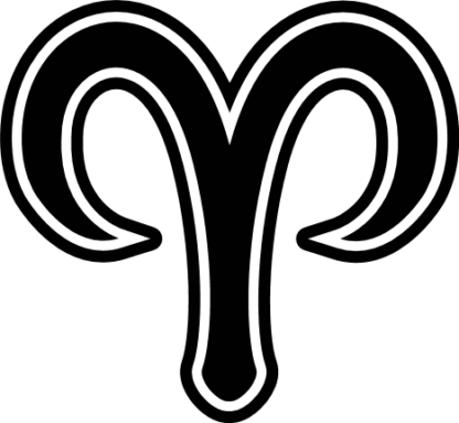 Aries symbol free svg file for members, Zodiac horoscope vector image