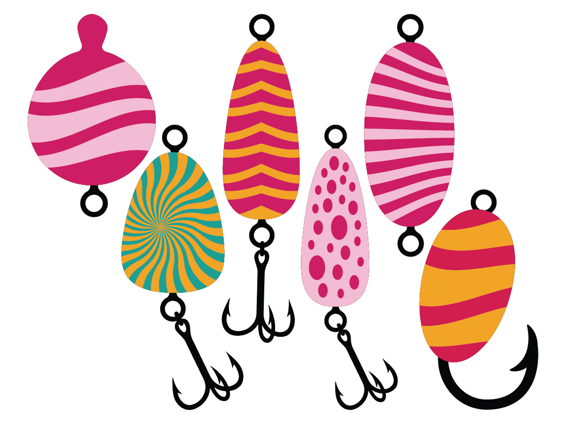 Fishing baits free svg file for members, fishing vector clipart