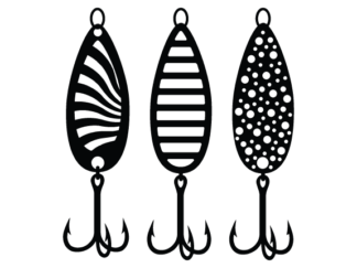 Fishing baits clipart image free svg file for members, fishing svg bundle