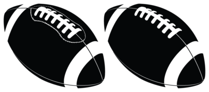 American football ball silhouette free svg file for members, clipart image, detailed stitches