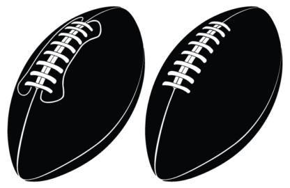 American football ball with laces and stitches free svg file for members, silhouette