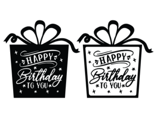 Happy birthday to you, gift box, bundle free svg file for members, birthday decor