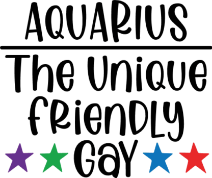 Aquarius, the unique friendly gay free svg file for members, Zodiac sign sweatshirt design