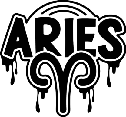 Dripping design, Aries sign free svg file for members, birthday tshirt design