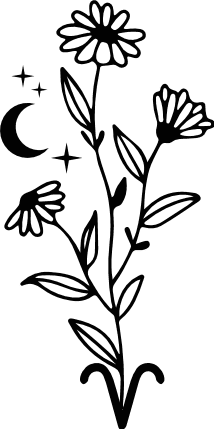 Aries symbol and flower free svg file for members, zodiac floral svg for tumbler