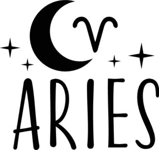 Aries sign and moon free svg file for members, zodiac svg for tumbler or cup