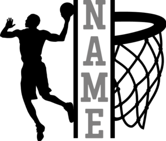 Basketball hoodie design with custom  editable name, NBA player and hoop free svg file for members