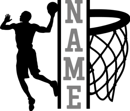 Basketball hoodie design with custom  editable name, NBA player and hoop free svg file for members
