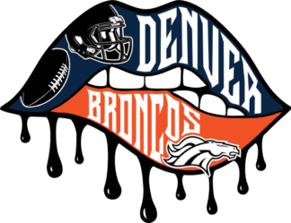 Denver Broncos, dripping biting lips free svg file for members, Team mascot Svg design