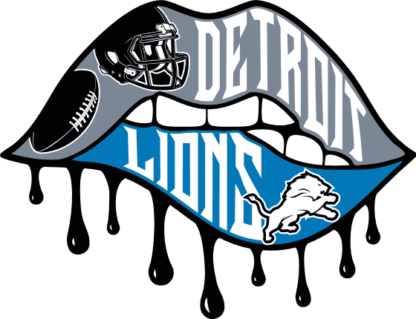 Detroit lions, biting dripping lips free svg file for members, Football svg for t-shirt