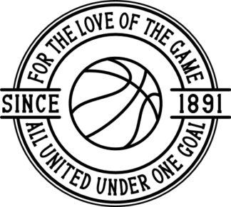 For the love of the game, all united under one goal free svg file for members, basketball hoodie design
