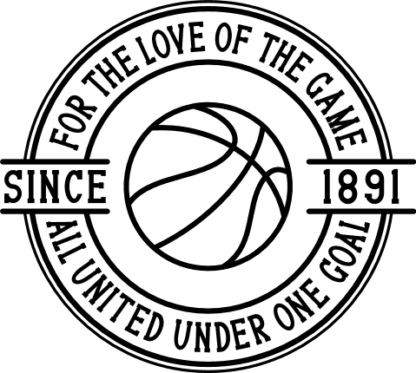 For the love of the game, all united under one goal free svg file for members, basketball hoodie design