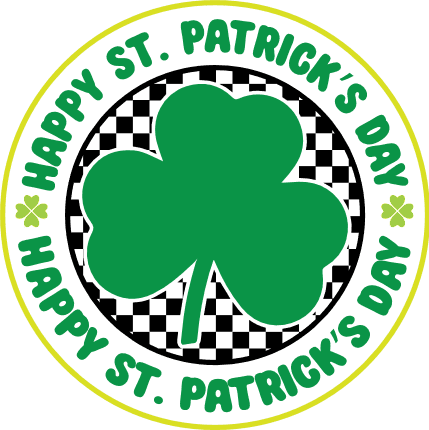 Happy St Patrick's day, echo text, clover leaf free svg file for members, svg for sweatshirt