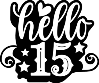 Hello 15 free svg file for members, birthday party decor