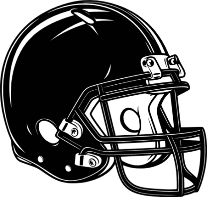 Helmet Silhouette free svg file for members, American football helmet