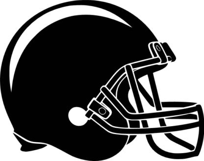 American football helmet side view silhouette - free svg file for members