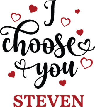I choose you, custom name, Valentines day gift - free svg files for members