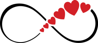Infinite symbol with hearts free svg file for members, Valentines day decor
