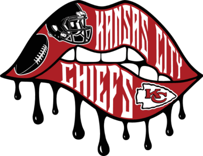Kansas City Chiefs, dripping biting lips free svg file for members, American football vector image