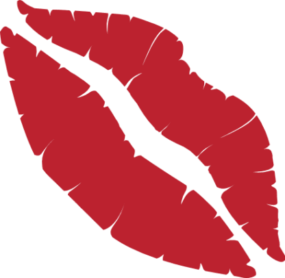 Red kissing Lips clipart image free svg file for members, valentine's day