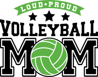 Loud proud volleyball mom free svg file for members, sweatshirt design for volleyball lover mom