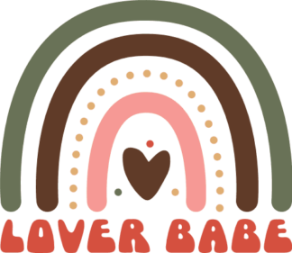 Lover babe sign and rainbow free svg file for members, valentine's day tshirt design